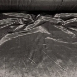 Shantung Satin (Reversible) Table Linen in Charcoal