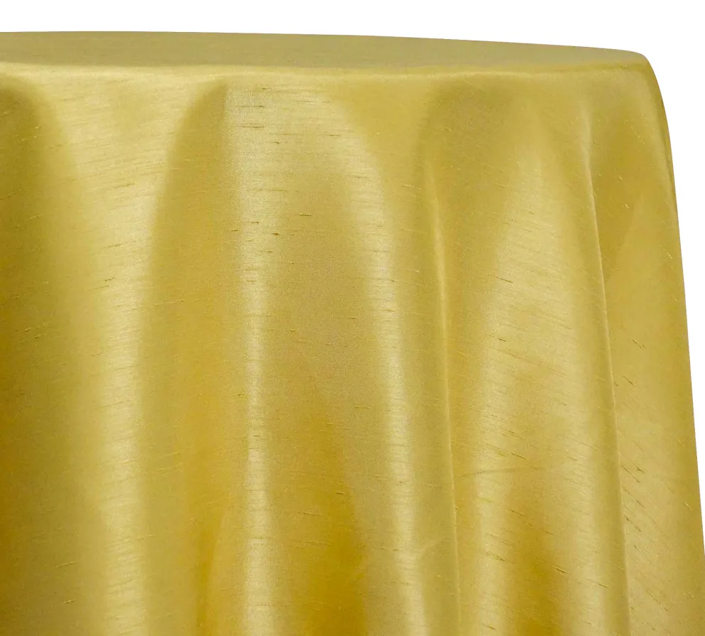 Shantung Satin (Reversible) Table Linen in Gold