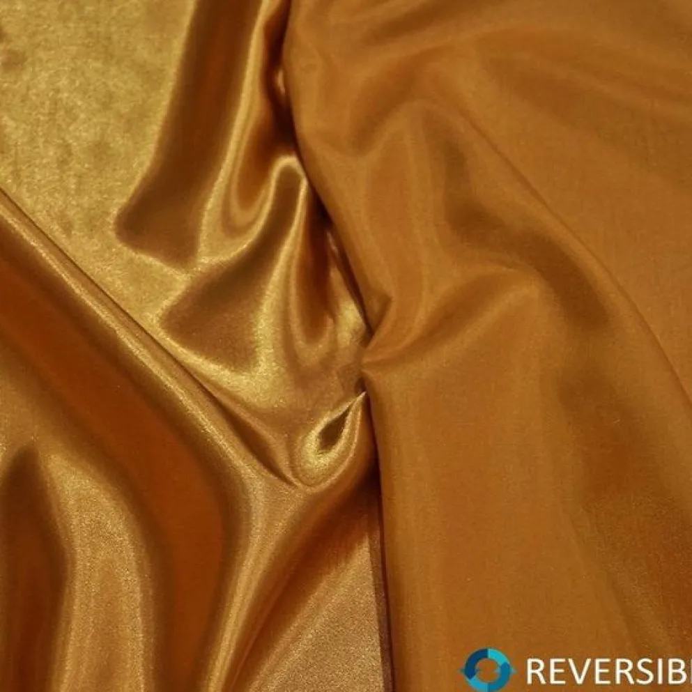 Shantung Satin (Reversible) Table Linen in Gold