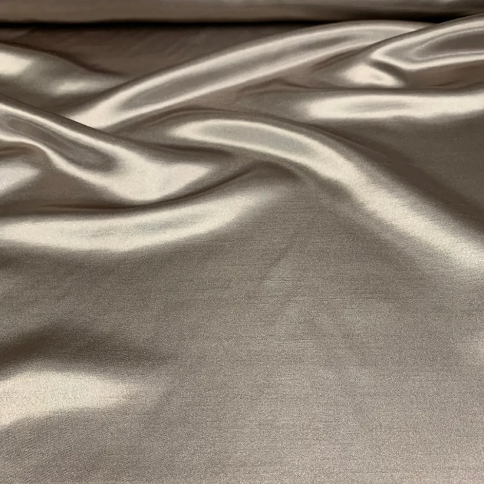 Shantung Satin (Reversible) Table Linen in Mocha