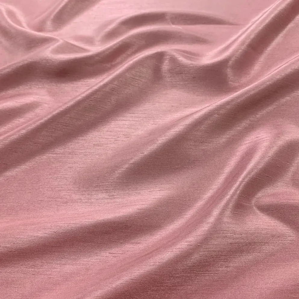 Shantung Satin (Reversible) Table Linen in Dusty Rose