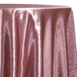 Shantung Satin (Reversible) Table Linen in Dusty Rose