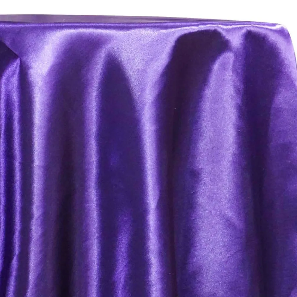 Shantung Satin (Reversible) Table Linen in Purple