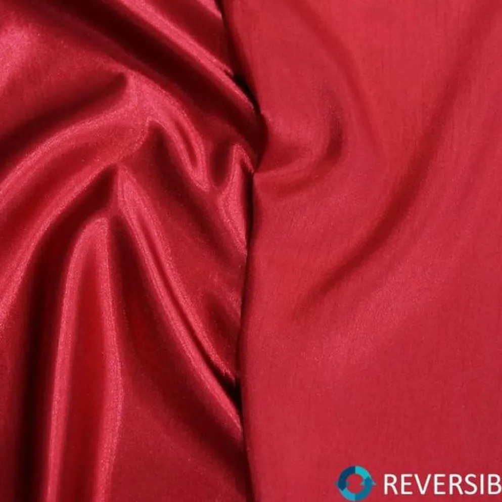 Shantung Satin (Reversible) Table Linen in Red DK