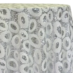 Sienna Design Table Linen in Silver and White