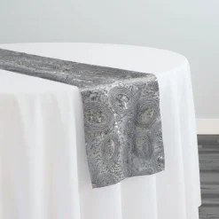 Sienna Design Table Runner in Silver