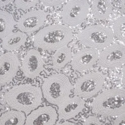 Sienna Design Table Runner in Silver White