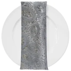 Sienna Design (w/ Poly Lining) Table Napkin in Silver