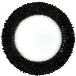 Solar - Glass Charger Plate in Black/Gold (Item # 0309-B)