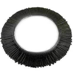 Solar - Glass Charger Plate in Black/Gold (Item # 0309-B)