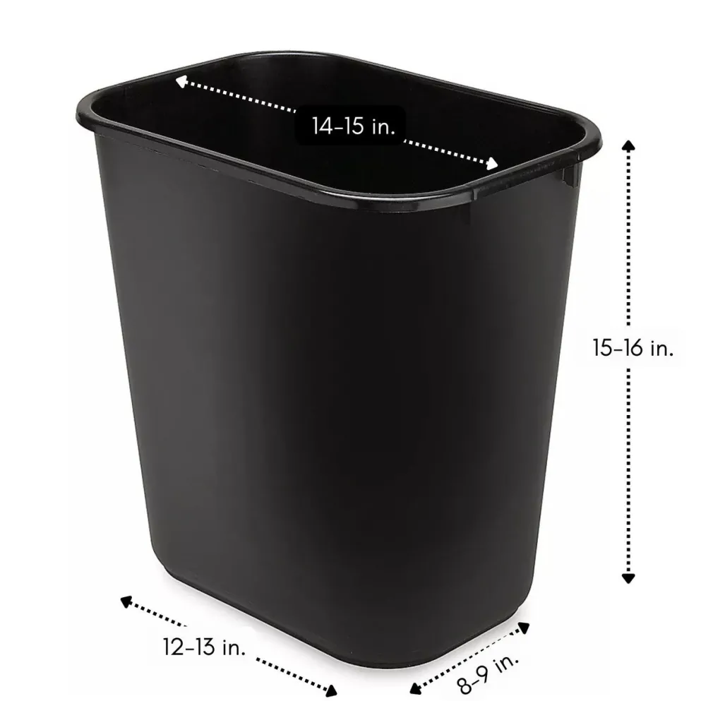 Spandex 7 Gallon Office Trash Can Cover in Black