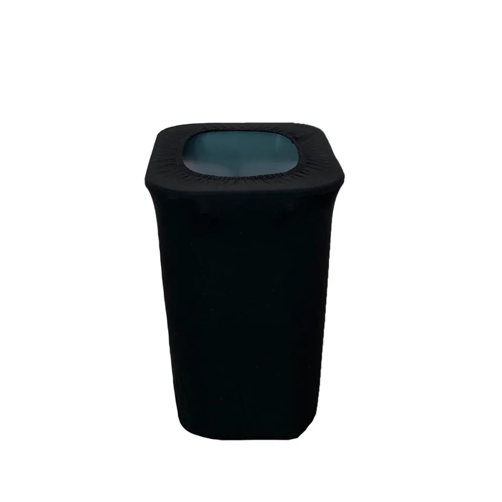 Spandex 7 Gallon Office Trash Can Cover in Black