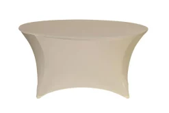 Spandex (5') Round Table Cover in Ivory