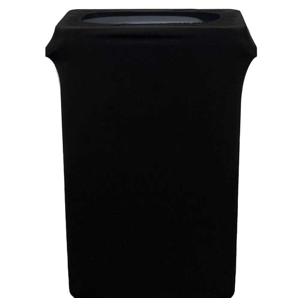 Spandex (Slim Jim) 23 Gallon Trash Can Cover in Black