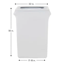 Spandex (Slim Jim) 23 Gallon Trash Can Cover in White