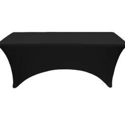 Spandex (8'x30") Banquet Table Cover in Black