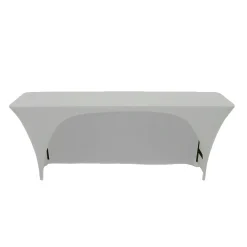 Spandex (6'x18") Classroom Banquet Table Cover in Silver