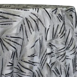 Sparkle Sequins Table Linen in Silver and Silver