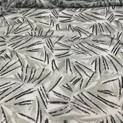 Sparkle Sequins Table Runner in Silver and Silver