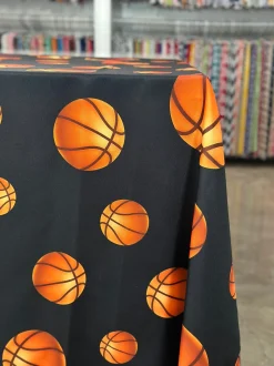 Sports (Poly Print) Table Linen Basketball