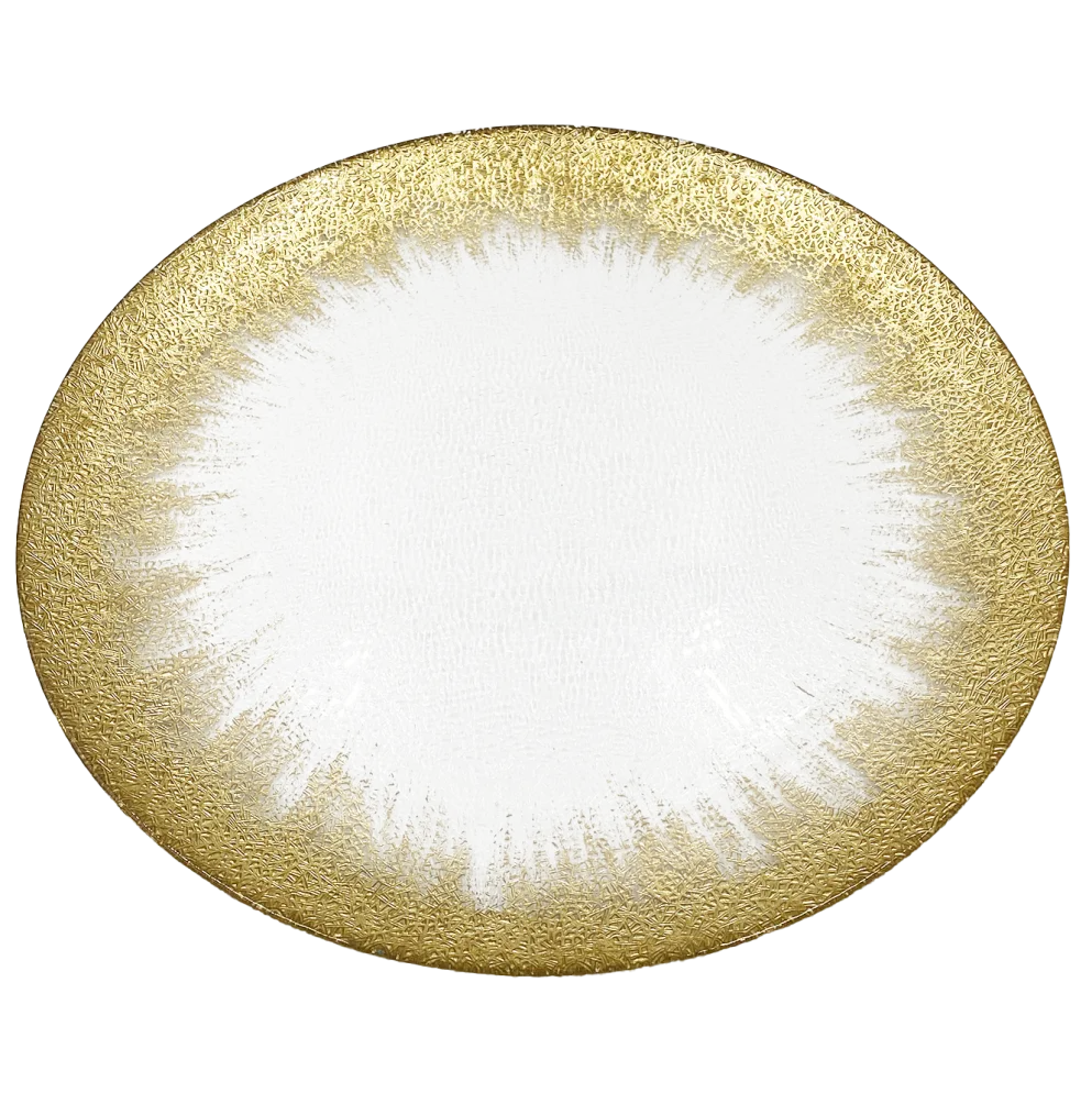 Stardust - Glass Charger Plate in Gold (Item # 0277)