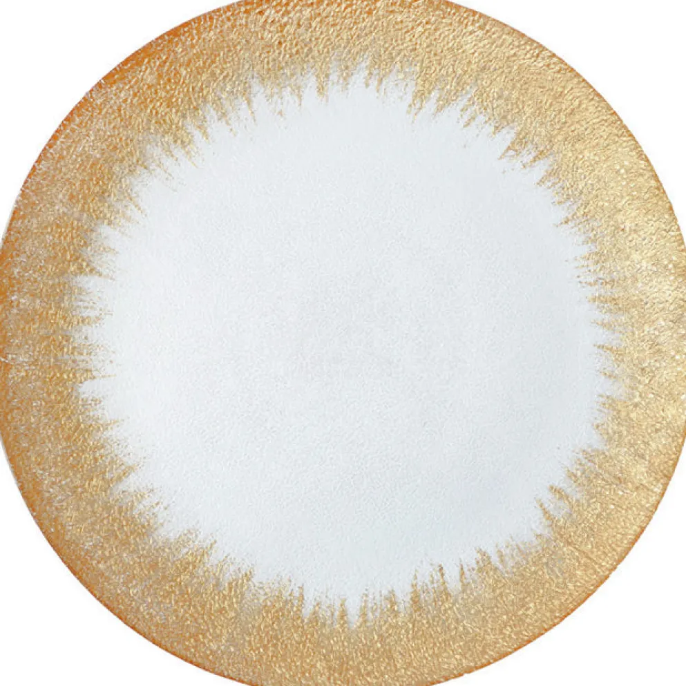 Stardust - Glass Charger Plate in Gold (Item # 0277)
