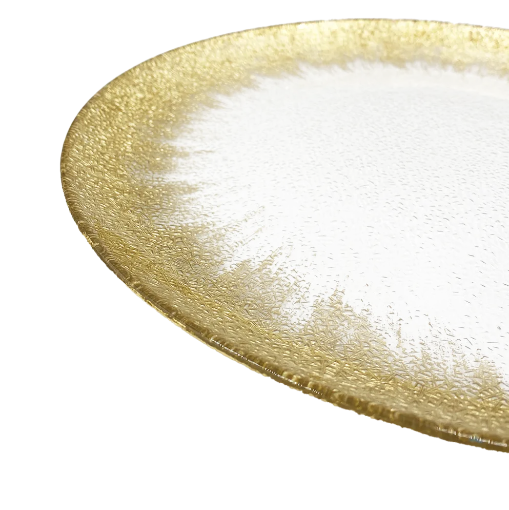 Stardust - Glass Charger Plate in Gold (Item # 0277)