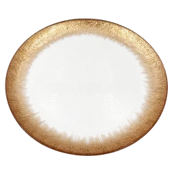 Stardust - Glass Charger Plate in Rose Gold (Item # 0277)