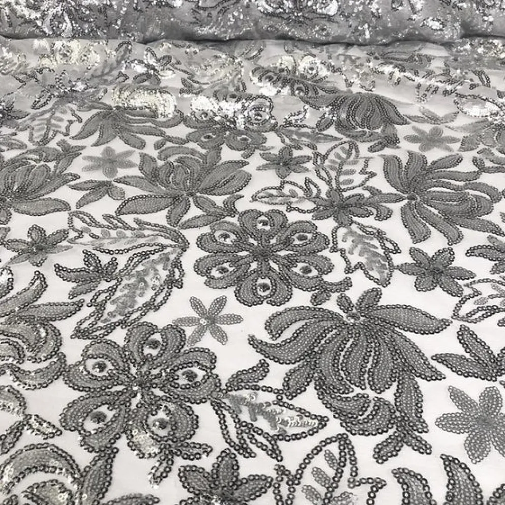 Starlight Sequins Table Linen in White