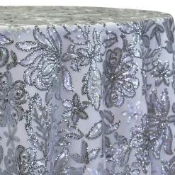 Starlight Sequins Table Linen in White