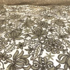 Starlight Sequins Table Linen in Champagne