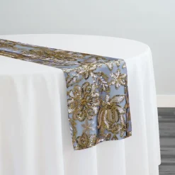 Starlight Sequins Table Runner in Gold