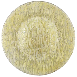 Static - Glass Charger Plate in Gold (Item # 0290)