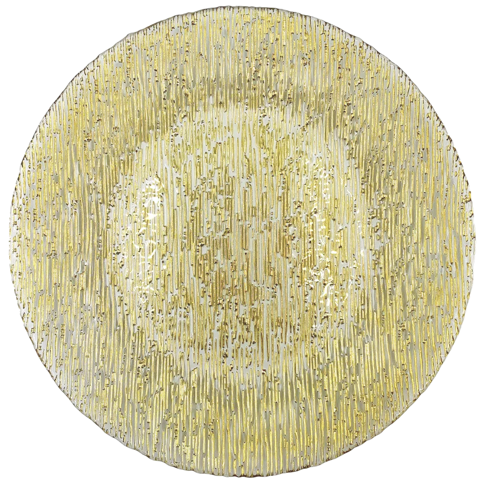 Static - Glass Charger Plate in Gold (Item # 0290)