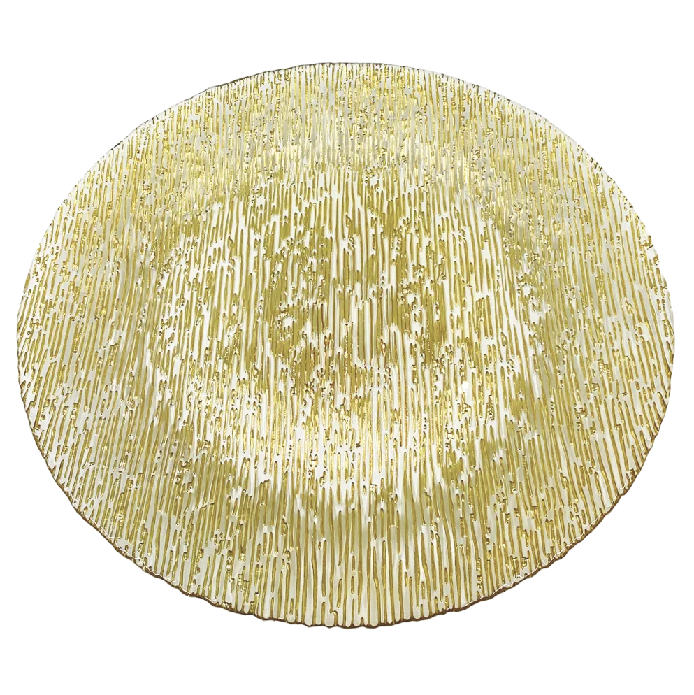 Static - Glass Charger Plate in Gold (Item # 0290)
