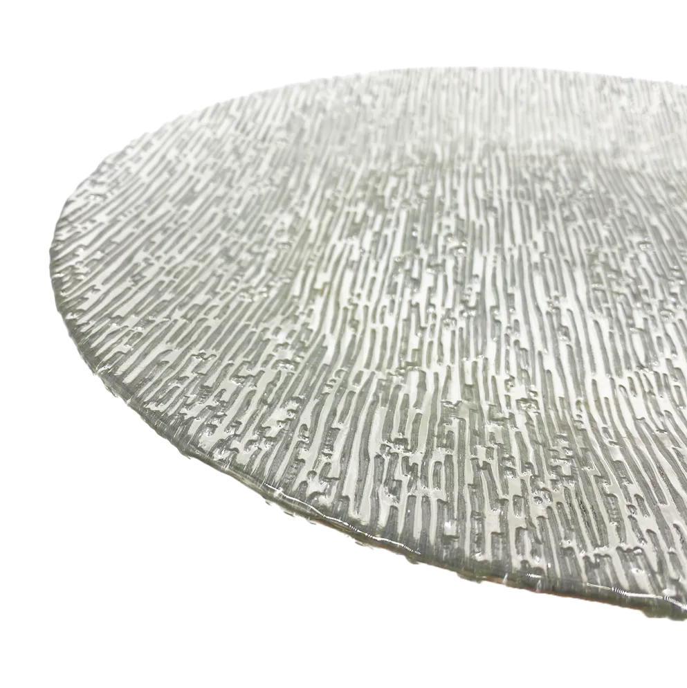 Static - Glass Charger Plate in Silver (Item # 0290)