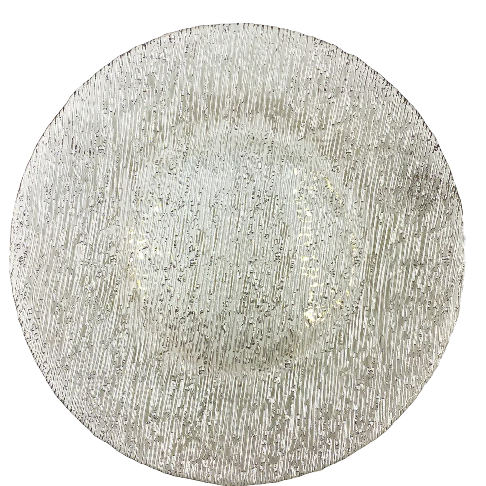 Static - Glass Charger Plate in Silver (Item # 0290)
