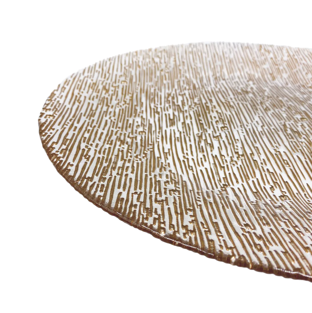 Static - Glass Charger Plate in Rose Gold (Item # 0290)