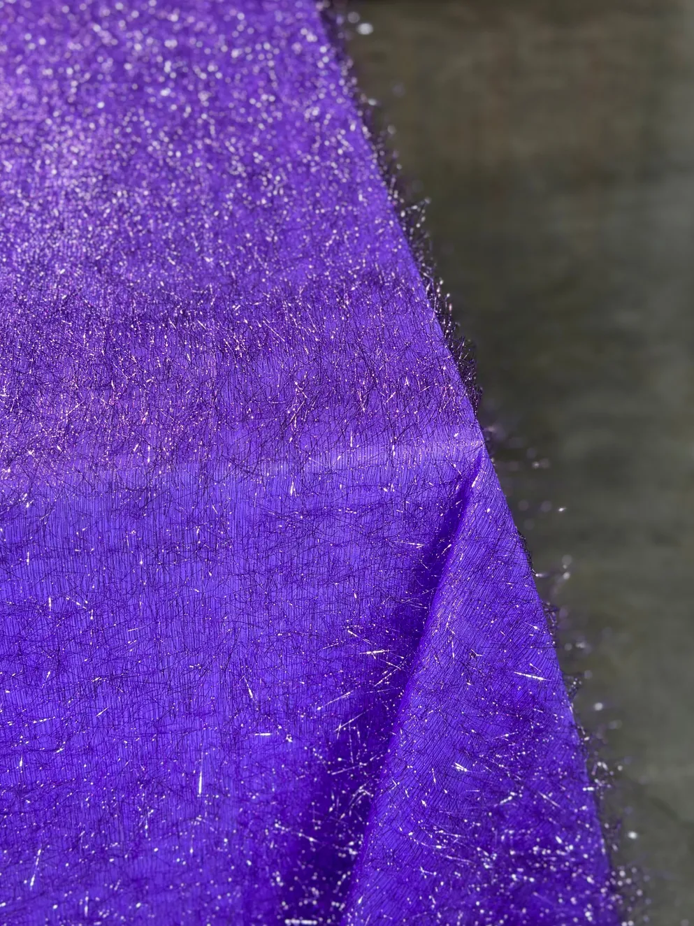 String Metallic Table Linen in Purple