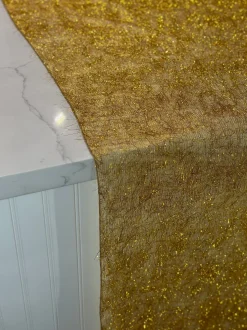 String Metallic Table Linen in Gold