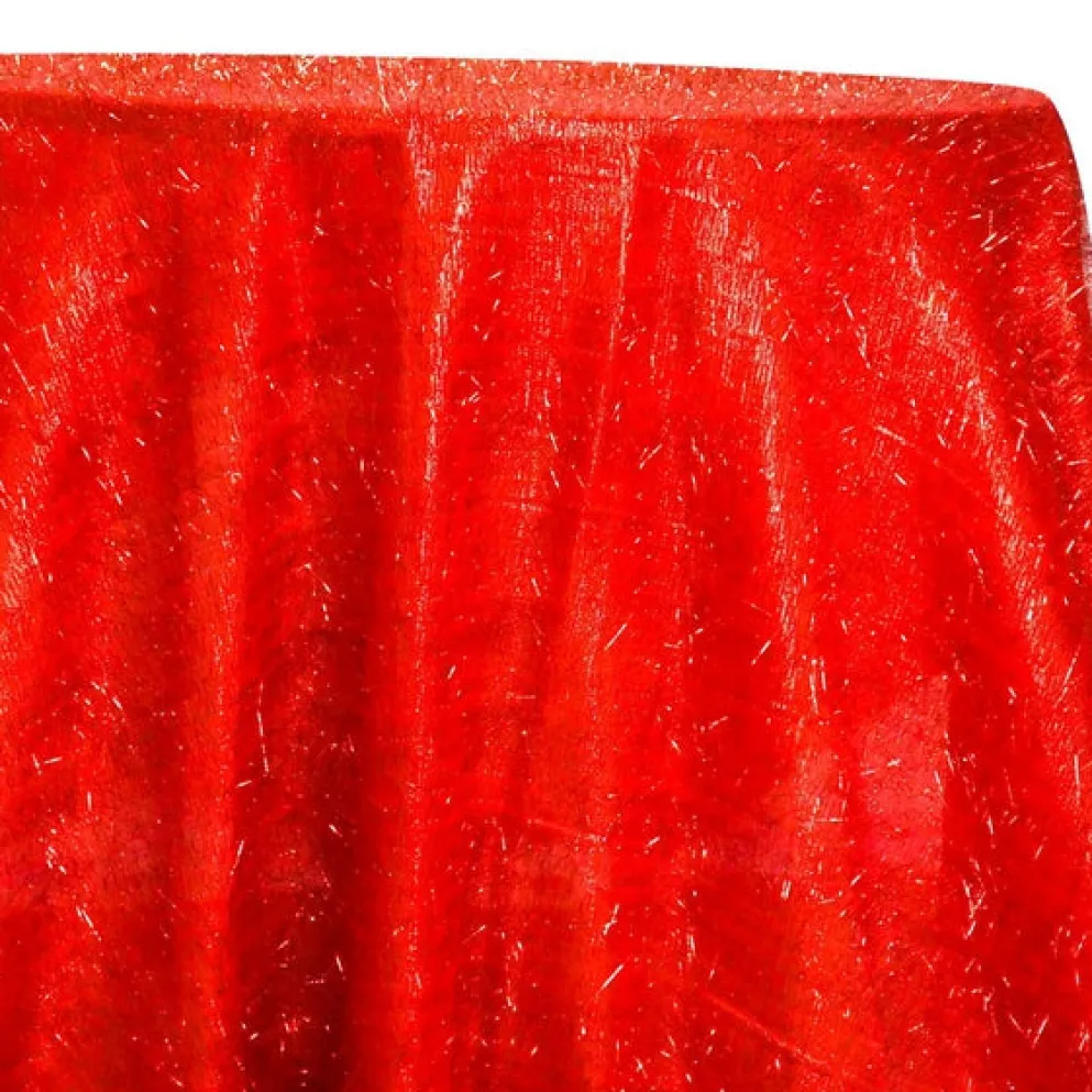 String Metallic Table Linen in Red