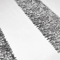 Stripe (Metallic Print) Table Linen in White and Silver