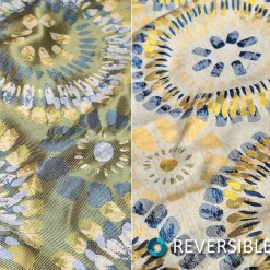 Sundaze Jacquard (Reversible) Table Linen in Yellow and Blue
