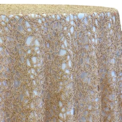 Swirl Chain Lace Table Linen in Champagne