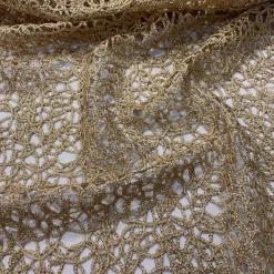 Swirl Chain Lace (w/ Poly Lining) Table Napkin in Champagne
