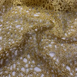 Swirl Chain Lace (w/ Poly Lining) Table Napkin in Gold