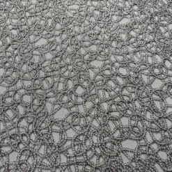 Swirl Chain Lace (w/ Poly Lining) Table Napkin in Silver