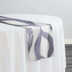Tabriz Organza Table Runner in Silver