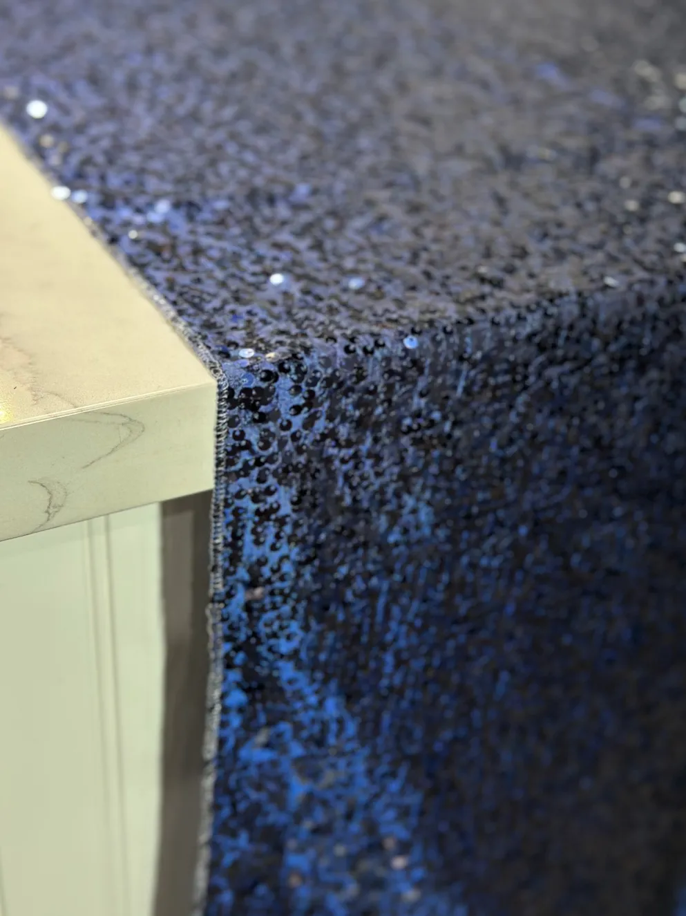 Taffeta Sequins Table Linen in Navy