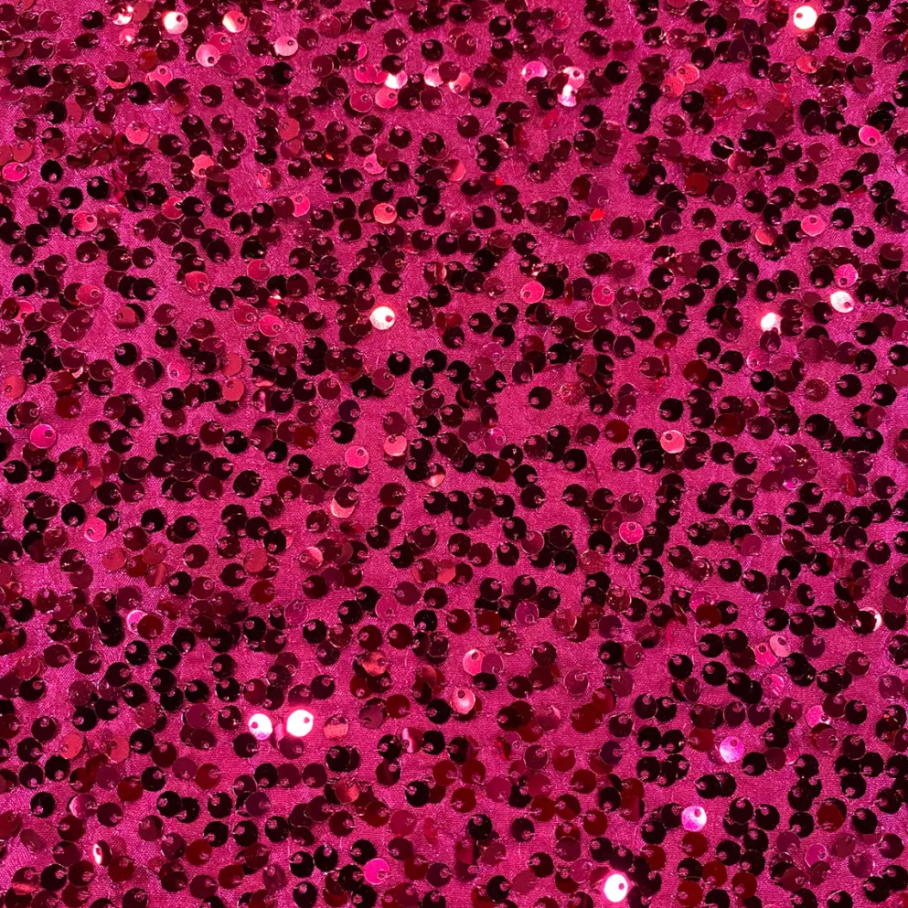 Taffeta Sequins Table Linen in Fuchsia
